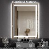 Anti-Fog LED Bathroom Mirror, Dimmable Vanity Mirror with Front & Back Lighting, Memory Function, Stepless Dimming, Modern Bathroom Wall Mirror - 3 of 4