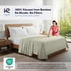 Kickoff 300 Thread Count 100% Organic Bamboo Viscose Flat Sheet Only, Extra Wide, Cooling & Breathable, Double Stitching, Bedding Sheet - 4 of 4