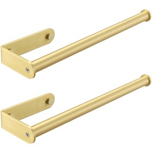 Wall Mount Paper Towel Holder Bulk- Self-Adhesive Under Cabinet In Matte Black(2 PCS) - 1 of 4
