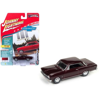 1965 Chevrolet Nova SS Madeira Maroon Poly Ltd Ed 1800pc Hobby Exclusive "Muscle Cars USA" 1/64 Diecast Johnny Lightning