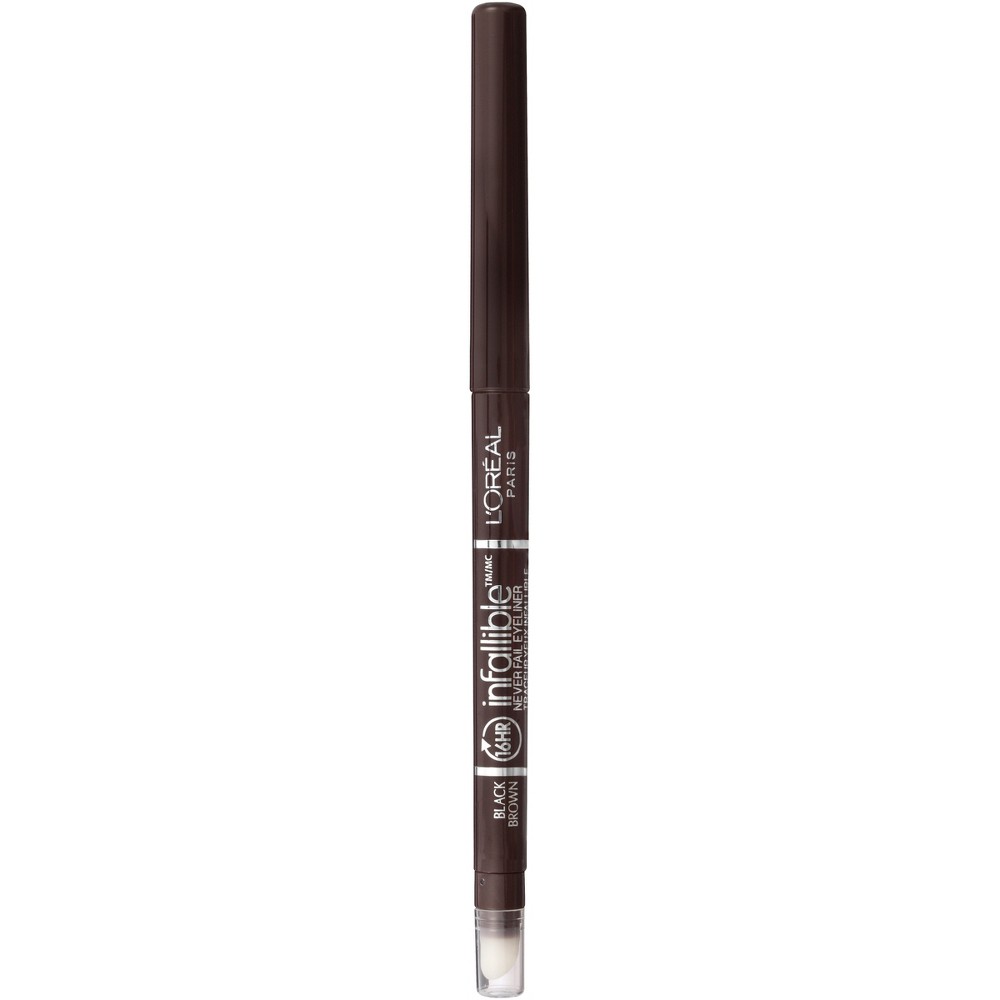 Photos - Eye / Eyebrow Pencil LOreal L'Oreal Paris Infallible Never Fail 16hr Eyeliner Pencil - Brown - 0.01 oz Black Brown 581 