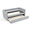 NicBex Boucle Twin/Full Size Daybed with Trundle,Sofa Bed Frame for Bedroom,Living Room,Apartment,Gray - 4 of 4