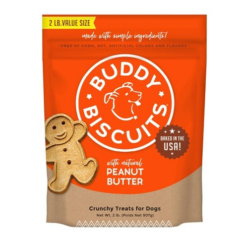 Buddy Biscuits Oven Baked Crunchy Peanut Butter Dog Treats - 2lb : Target