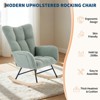 GustoWave Rocking Accent Chair, Teddy Upholstered Glider Rocker, Nursery Rocking Chair with High Backrest Armchair for Living Room - 4 of 4
