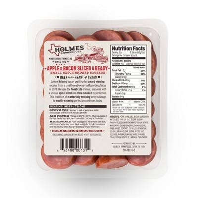 Holmes Smokehouse Apple & Bacon Sliced Sausage - 12oz