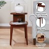 HomeStock Belmont Three Tier End Table with Hidden Storage Drawer, Two Shelves and Nickel Knob Perfect for Organizing Essentials - 4 of 4