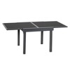 Crestlive Products Modern Aluminum Outdoor Dining Table Expandable Patio Glass Dining Table for 6-8 35" to 70" for Backyard, Porch, Deck, Garden - 3 of 4