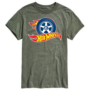 Men's - Hot Wheels - Flaming Tire Logo Short Sleeve Graphic T-Shirt - 1 of 4