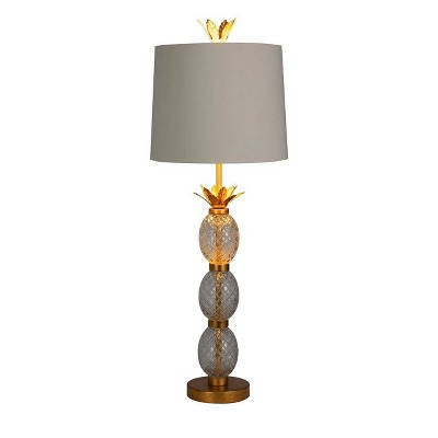 Stack Glass Pineapple Buffet Table Lamp (Includes LED Light Bulb) Gold - Opalhouse™