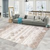 Area Rug Washable Non Slip Backing Boho Trellis Rug Low Pile Distressed Floor Carpet Retro Accent Rug for Living Room Bedroom - 2 of 4