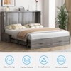 Mjkone Modern Queen Size Murphy Bed with USB ports,Drawers,with 4.7''Mattress - 3 of 4