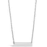 SHINE by Sterling Forever Sterling Silver Mini Bar Pendant Necklace