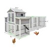 150" Extra Large Outdoor Wooden Chicken Coop with Rust,2 Nesting Boxes & 5 Perches,Durable Hen House for Backyard Poultry-Maison Boucle - 4 of 4