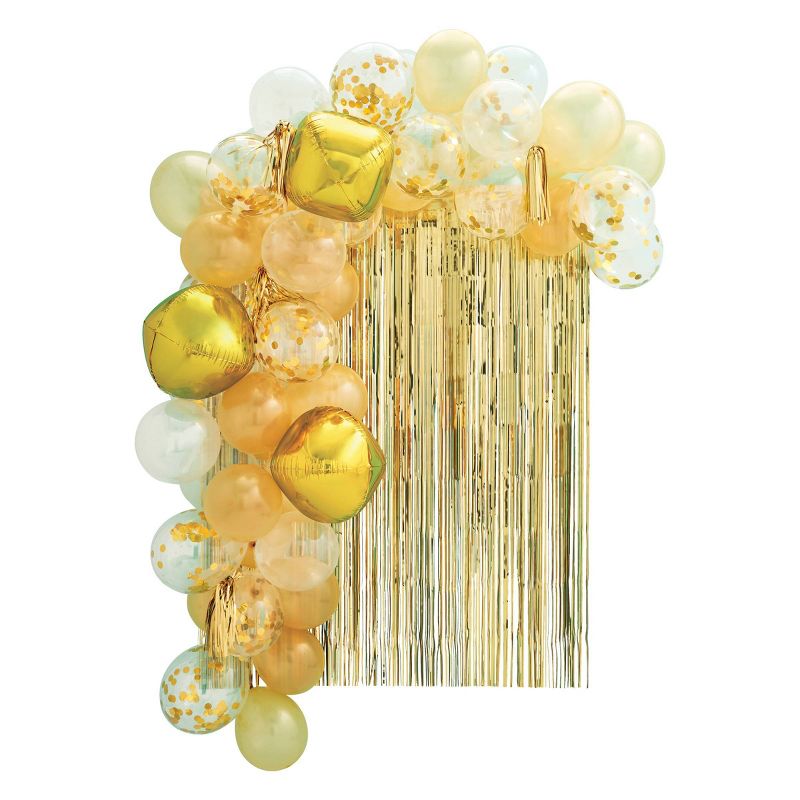 52ct Large Balloons Arch with Backdrop Gold/Black - Spritz&#8482;, 4 of 7