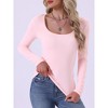 INSPIRE CHIC Women's Thermal Shirts Base Layer Long Sleeve Underwear Fall Winter Pajama Tops Basic Shirt - 2 of 4