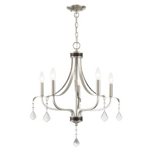 Livex Lighting Laurel 5 - Light Chandelier in  Brushed Nickel - 1 of 4