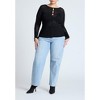 ELOQUII Women's Plus Size Button Detail Boatneck Sweater - 4 of 4