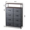 GALAXHERO Fabric Dresser 8 Drawers, Tall Storage Chest Tower for Bedroom, Closet, Living Room, Hallway, Space-Saving Organizer Unit - 4 of 4