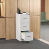 ACEPANO 40.39 in. H Narrow Metal Decorative Storage Cabinets with 3 Drawer For Home & Office-White - 3 of 4