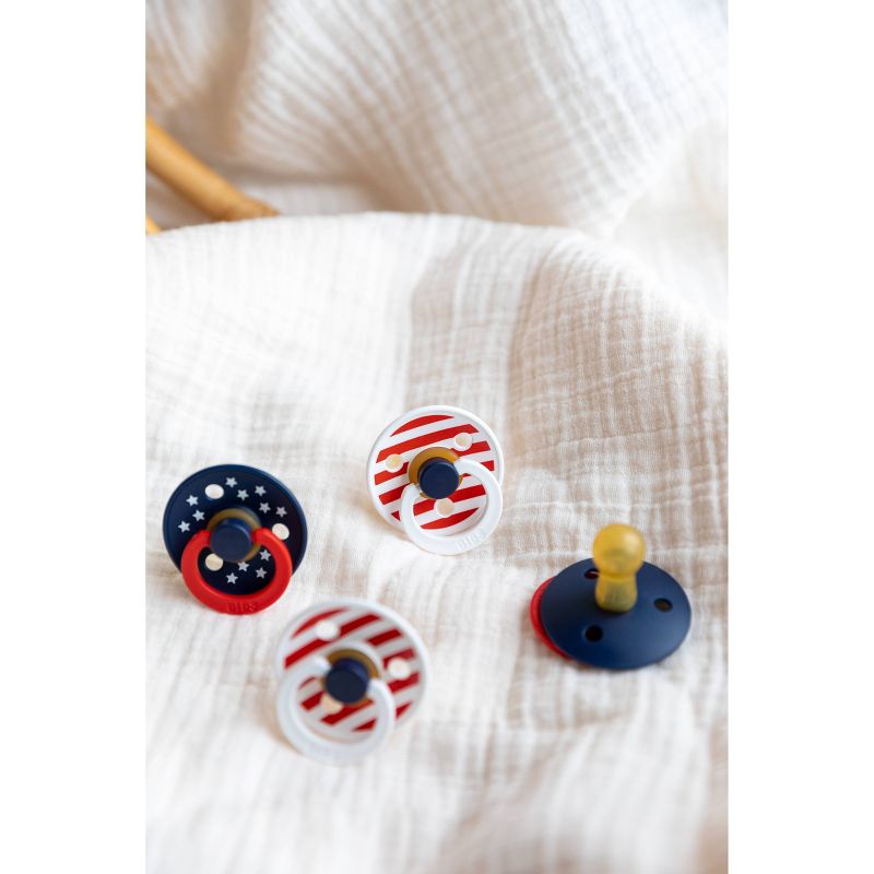 Bibs 2pk Color Latex Pacifiers - Stars & Stripes, 6 of 12