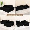 Racxily Modular Sectional Sofa with Pillow, Cloud L-Shape Couch with Chaise & Deep Seat for Living Room & Bedroom, Black - 4 of 4