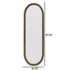 KWPZQEB Metal Framed Bathroom Mirror for Wall, 15x47 Inch Oval Mirror, Retro Bathroom Vanity Mirror, Modern Decorative for Restroom, Bedroom - 3 of 4