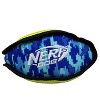 NERF 7" Tuff Rubber Camo Plush Football Polly Filled Dog Toy - Green/Blue - 2 of 4