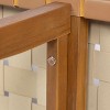 Busaurus Stylish Acacia Wood Bedroom Bench with Woven PU Leather Seat - 4 of 4