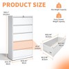 Anybear 5 Drawer Metal Lateral File Cabinet , White Filing Cabinet with Lock - 3 of 4