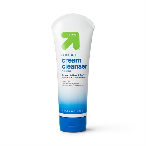  Clean & Clear Deep Action Cream Facial Cleanser for Sensitive  Skin, Gentle Daily Face Wash with Oil-Free, 6.5 oz : Beauty & Personal Care