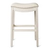 Maven Lane Adrien Backless Saddle Bar Stool with Fabric Upholstery 31" - 2 of 4