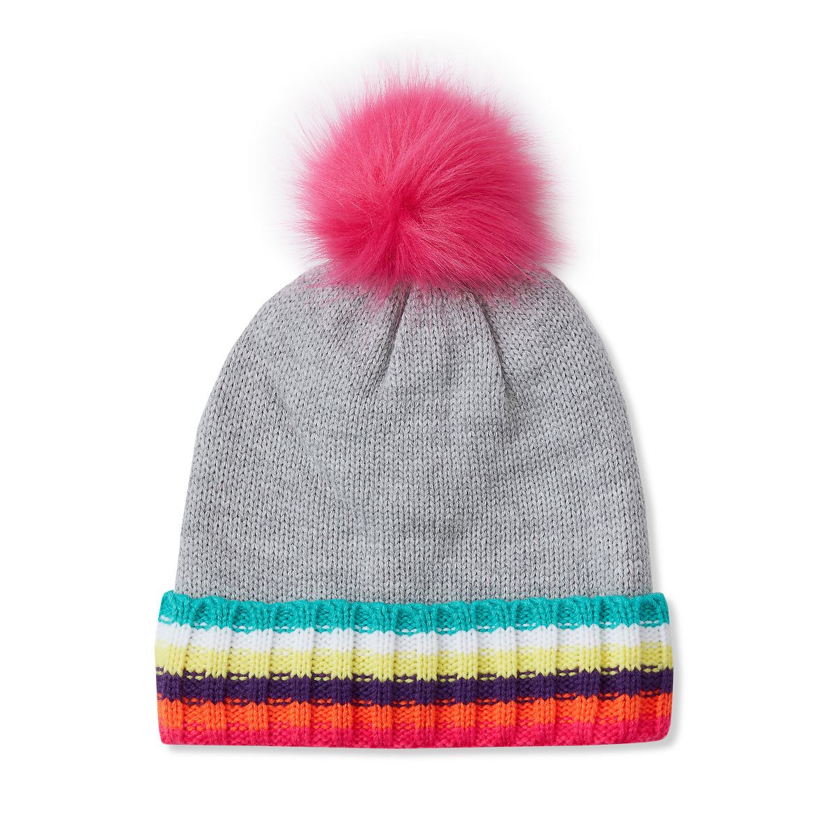 Lands' End Kids Fleece Lined Pom Hat - thumbnail 6