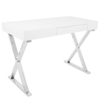 Luster Contemporary Desk White - LumiSource