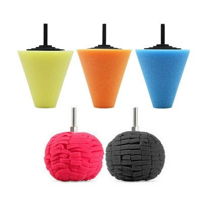 5pcs Polishing Pad Buffing Wheel Kit for Drill Buffing Sponge Pads Kit Car Wheel Hub Care Metal Polish Buffing Polishing Ball