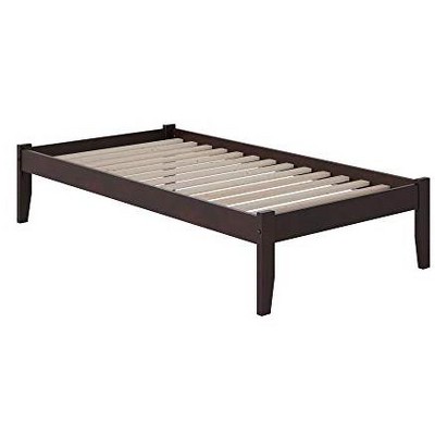 Espresso Twin XL Versatile Platform Bed with Upholstered Frame