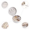 Unique Bargains Round Portable PU Leather Travel Jewelry Box for Girls' Birthday Gifts for Earring Necklace - 3 of 4