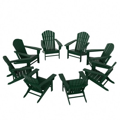 WestinTrends Dylan HDPE Outdoor Patio Adirondack Chair (Set of 8)