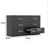 SKRAN Black Dresser for Bedroom, Dresser Organizer with Large Drawers and Golden Handles Wooden Chest of Drawers for Bedroom, Living Room or Closet - 3 of 4