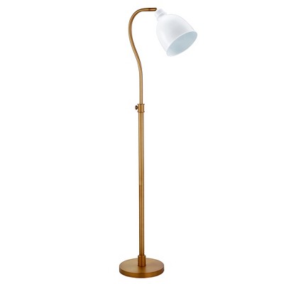 Hampton & Thyme Adjustable Arc Floor Lamp With Metal Shade Brass/matte ...