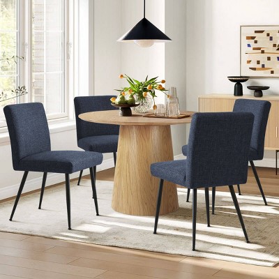 Upholstered Dining Chair Set of 4, Linen Dining Chair Modern Design，Backrest & Wide Seat For Kitchen Or Dining Room -Tanpinhause