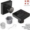 Hydroware Square Shower Drain - C06 Matte Black - 6 Inches - 4 of 4