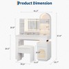 Makeup Vanity Desk with Mirror and Lights, Dressing Table with 3 Drawers and 11 Storage Shelves, Large Makeup Vanity Set for Bedroom Dressing - 3 of 4