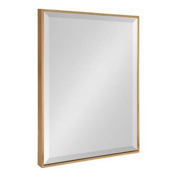 18.7" x 24.7" Rhodes Rectangle Wall Mirror Gold - Kate & Laurel All Things Decor