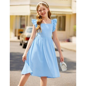 blue velvet dress design Vintage Deep V-Neck Pearl Dark SASH OPTIONS:Without Sash 59.5 48 AED 199-299 Dave&Bella Summer Toddler Girls