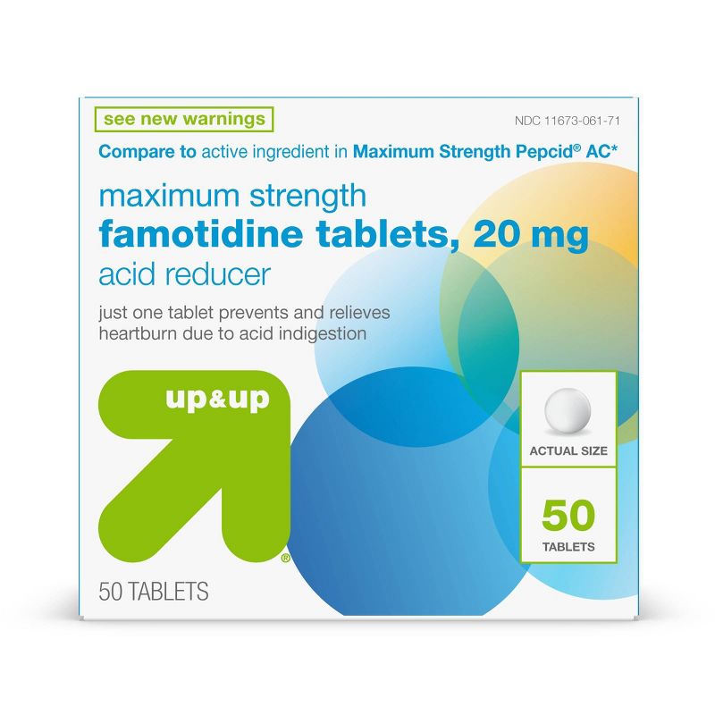 Famotidine 20mg Maximum Strength Acid Reducer Tablets - up & up™, 1 of 9
