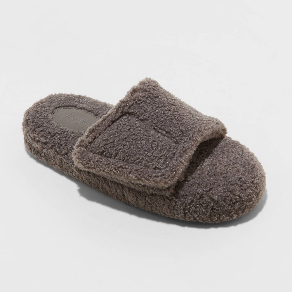 Boys' Ace Adjustable Slide Slippers - Cat & Jack Gray S