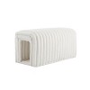 Homy Casa Plush Ottoman Bench with Built-in Pet Tunnel for Living Room or Bedroom, Beige - 2 of 4