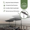 Four Seasons Courtyard 9 Foot Campton Hills Market Umbrella Round Sling Fabric Outdoor Backyard Shaded Canopy with Auto Crank and Tilting, Gray/Brown - 2 of 4