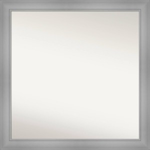 30" x 30" Non-Beveled Flair Bathroom Wall Mirror Polished Nickel - Amanti Art - 1 of 4
