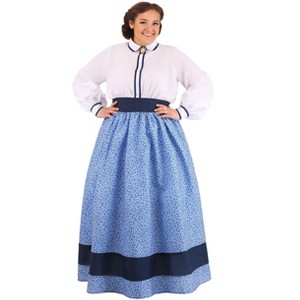 HalloweenCostumes.com Women's Plus Size Prairie Dress Costume - 1 of 2